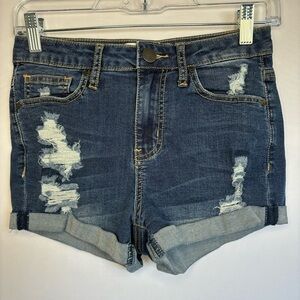 RSQ Distressed Sunset High Rise Denim Shorts | Size 3